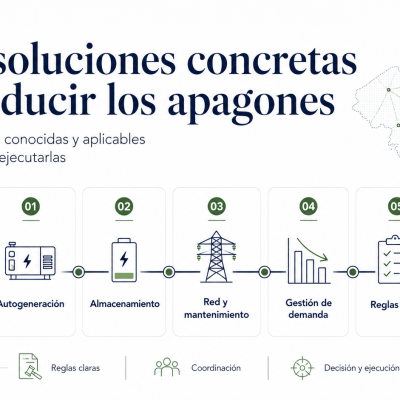 Cinco soluciones concretas para reducir los apagones que ya están sobre la mesa